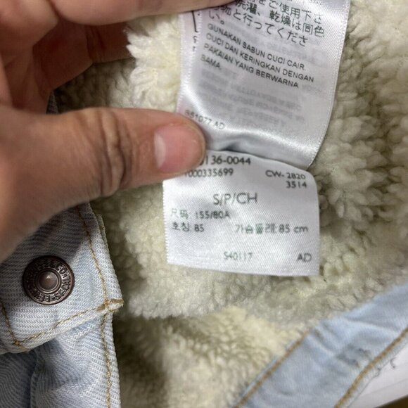 Levi Strauss Levis Denim Jean Jacket Trucker Womens Small - Picture 7 of 8